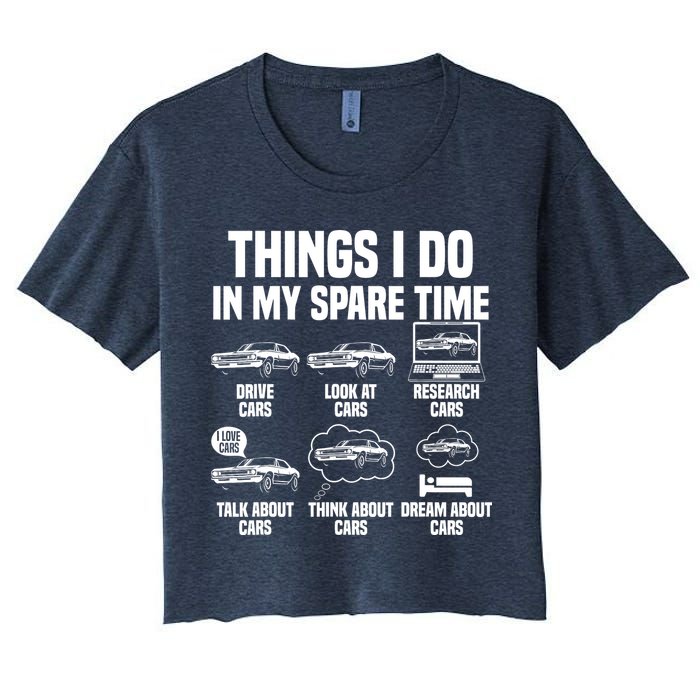Things I Do In My Spare Time Car Enthusiast Classic Car Guy Crop Top