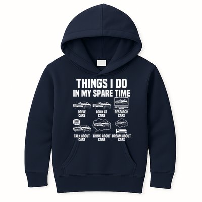 Things I Do In My Spare Time Car Enthusiast Classic Car Guy Kids Hoodie