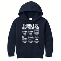 Things I Do In My Spare Time Car Enthusiast Classic Car Guy Kids Hoodie