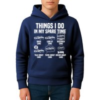 Things I Do In My Spare Time Car Enthusiast Classic Car Guy Kids Hoodie