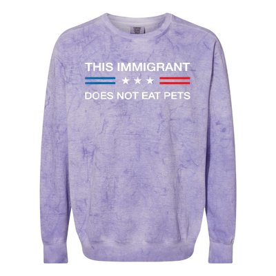 This Immigrant Does Not Eat Pets 2024 Election Vote Kamala Colorblast Crewneck Sweatshirt