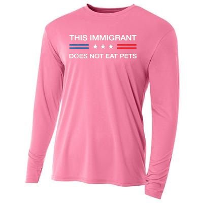 This Immigrant Does Not Eat Pets 2024 Election Vote Kamala Cooling Performance Long Sleeve Crew