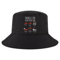 Things I Do In My Spare Time Funny Car Enthusiast Car Lover Cool Comfort Performance Bucket Hat