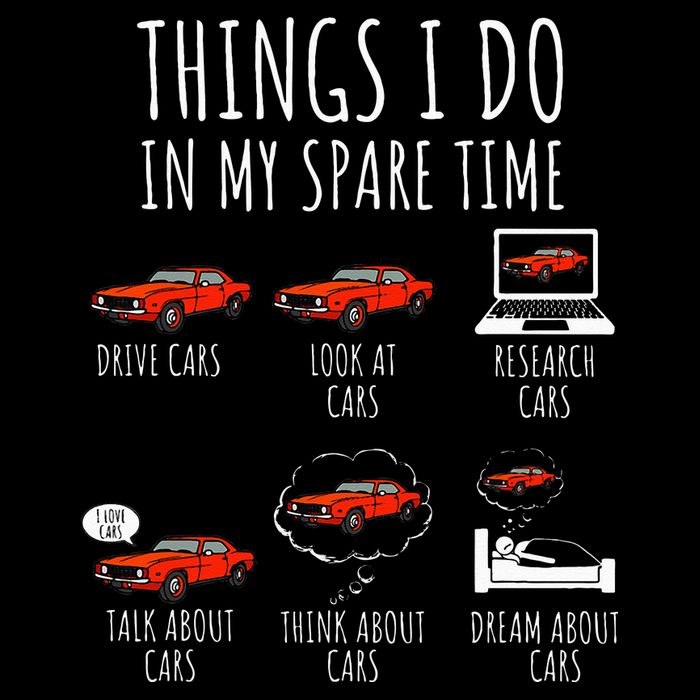 Things I Do In My Spare Time Funny Car Enthusiast Car Lover Drawstring Bag