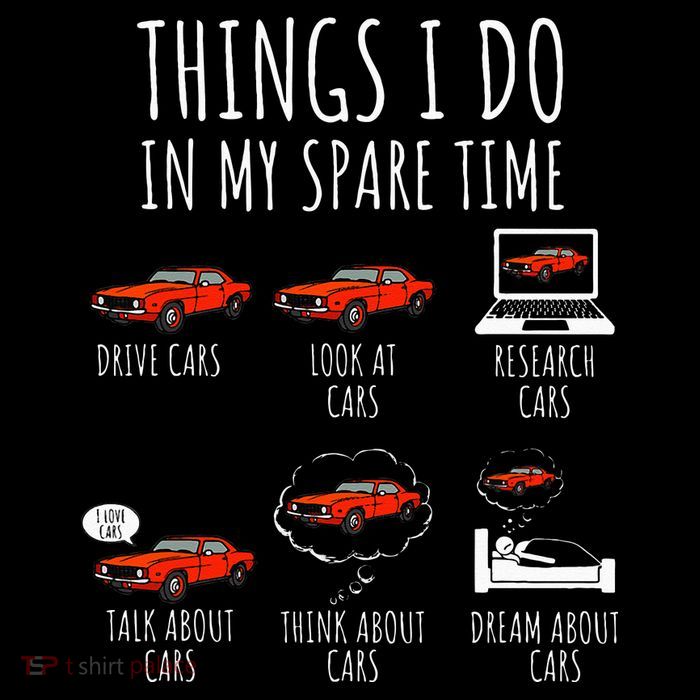 Things I Do In My Spare Time Funny Car Enthusiast Car Lover Bag
