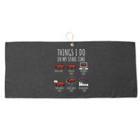 Things I Do In My Spare Time Funny Car Enthusiast Car Lover Large Microfiber Waffle Golf Towel