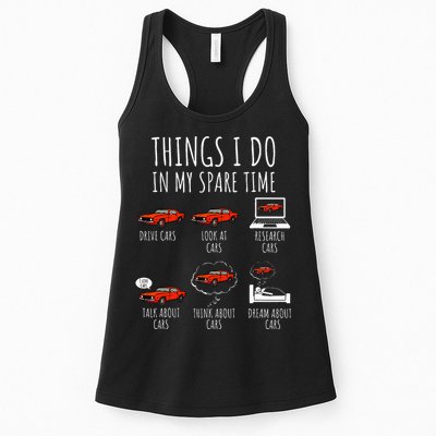 Things I Do In My Spare Time Funny Car Enthusiast Car Lover Womens Tank Top