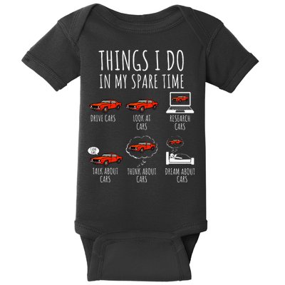 Things I Do In My Spare Time Funny Car Enthusiast Car Lover Baby Bodysuit