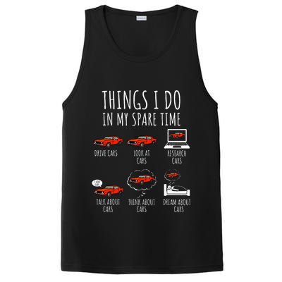 Things I Do In My Spare Time Funny Car Enthusiast Car Lover PosiCharge Competitor Tank