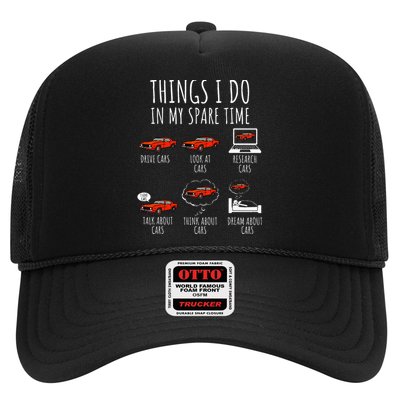 Things I Do In My Spare Time Funny Car Enthusiast Car Lover Trucker Hat
