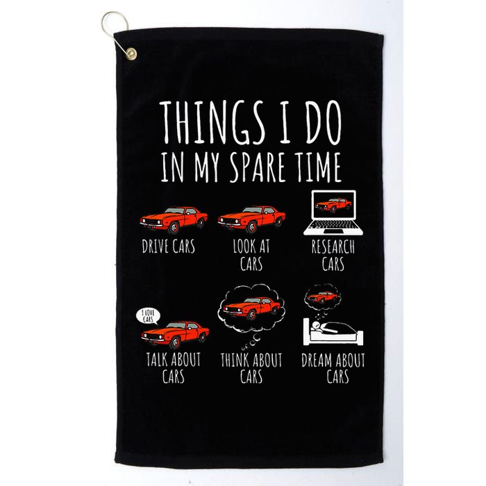 Things I Do In My Spare Time Funny Car Enthusiast Car Lover Golf Towel