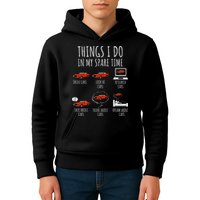 Things I Do In My Spare Time Funny Car Enthusiast Car Lover Kids Hoodie