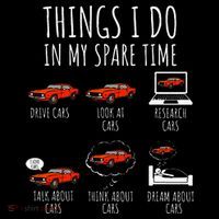 Things I Do In My Spare Time Funny Car Enthusiast Car Lover Zip Tote Bag