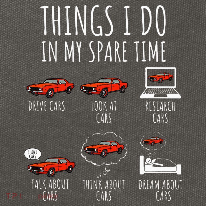 Things I Do In My Spare Time Funny Car Enthusiast Car Lover Cotton Canvas Backpack