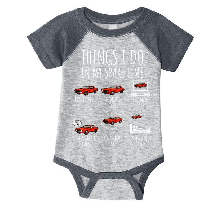 Things I Do In My Spare Time Funny Car Enthusiast Car Lover Infant Baby Jersey Bodysuit