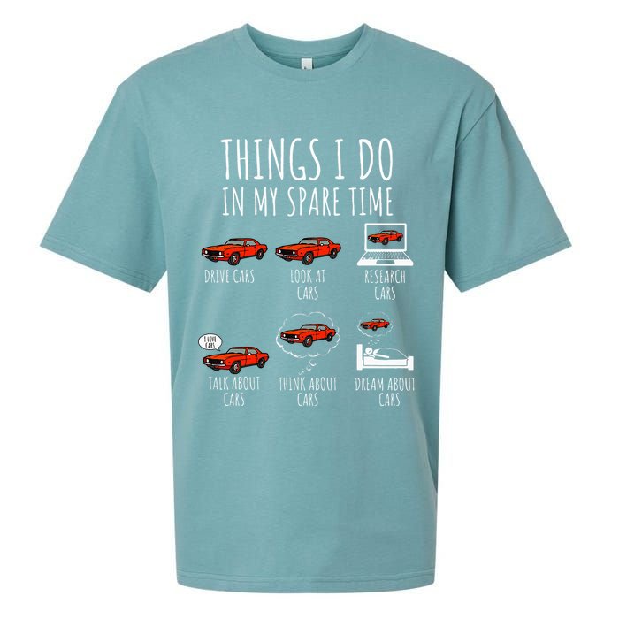 Things I Do In My Spare Time Funny Car Enthusiast Car Lover Sueded Cloud Jersey T-Shirt