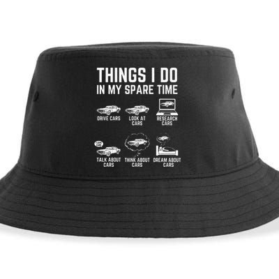 Things I Do In My Spare Time Funny Car Guy Car Enthusiast Sustainable Bucket Hat