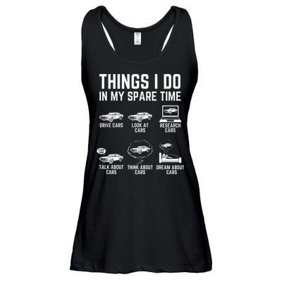 Things I Do In My Spare Time Funny Car Guy Car Enthusiast Ladies Essential Flowy Tank