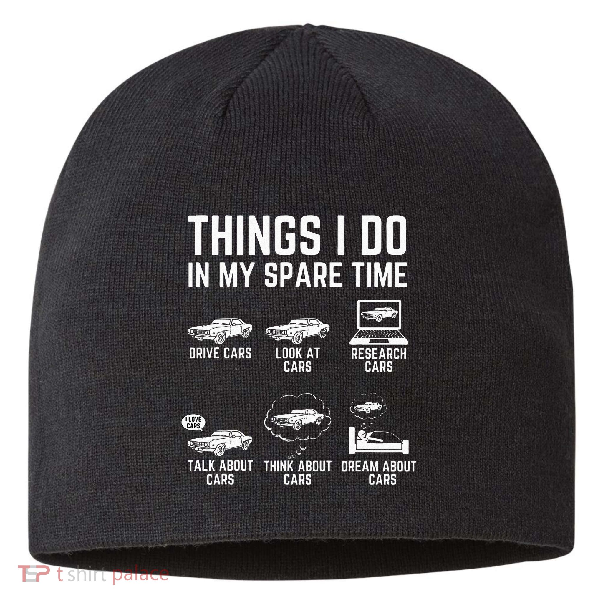 Things I Do In My Spare Time Funny Car Guy Car Enthusiast Sustainable Beanie