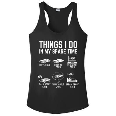 Things I Do In My Spare Time Funny Car Guy Car Enthusiast Ladies PosiCharge Competitor Racerback Tank