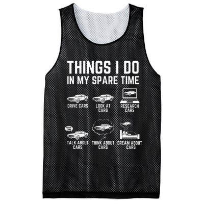 Things I Do In My Spare Time Funny Car Guy Car Enthusiast Mesh Reversible Basketball Jersey Tank