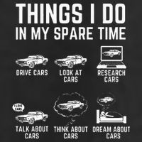 Things I Do In My Spare Time Funny Car Guy Car Enthusiast 25L Jumbo Tote