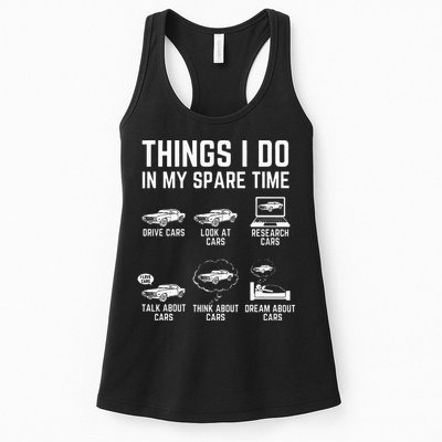 Things I Do In My Spare Time Funny Car Guy Car Enthusiast Womens Tank Top