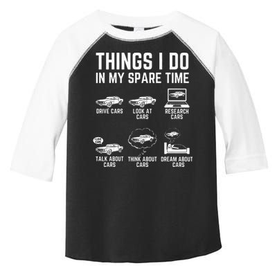 Things I Do In My Spare Time Funny Car Guy Car Enthusiast Toddler Fine Jersey T-Shirt