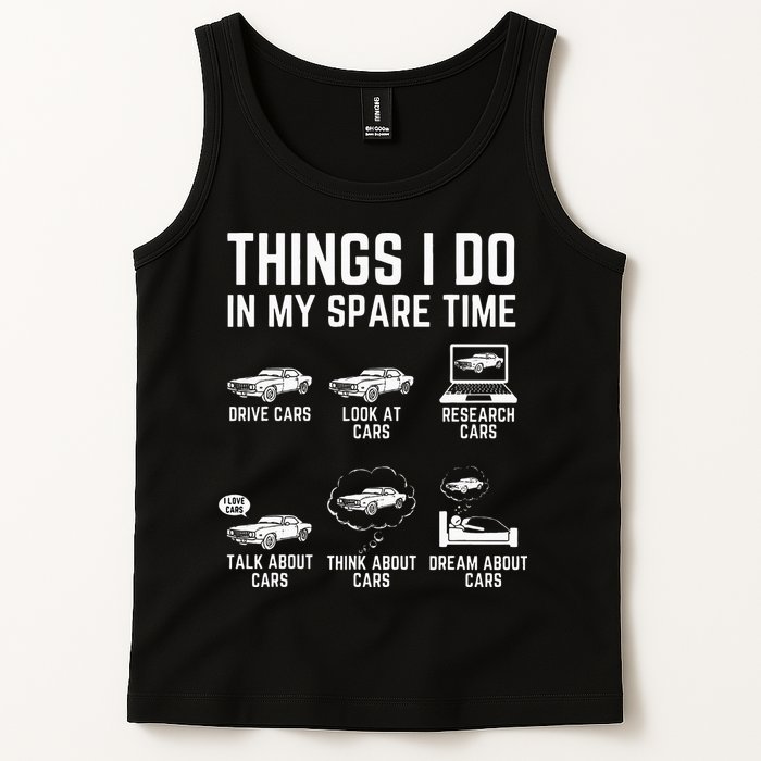 Things I Do In My Spare Time Funny Car Guy Car Enthusiast Tank Top