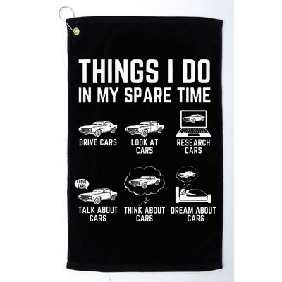 Things I Do In My Spare Time Funny Car Guy Car Enthusiast Golf Towel