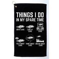 Things I Do In My Spare Time Funny Car Guy Car Enthusiast Golf Towel