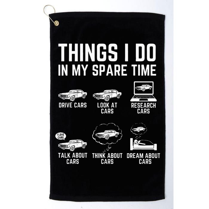 Things I Do In My Spare Time Funny Car Guy Car Enthusiast Golf Towel