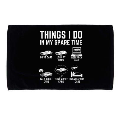 Things I Do In My Spare Time Funny Car Guy Car Enthusiast Microfiber Hand Towel