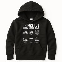Things I Do In My Spare Time Funny Car Guy Car Enthusiast Kids Hoodie