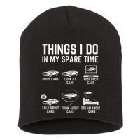 Things I Do In My Spare Time Funny Car Guy Car Enthusiast Short Acrylic Beanie