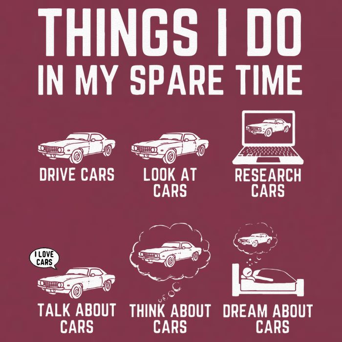 Things I Do In My Spare Time Funny Car Guy Car Enthusiast 16oz Travel Tumbler