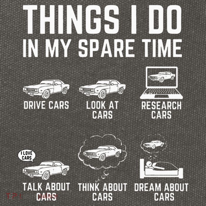 Things I Do In My Spare Time Funny Car Guy Car Enthusiast Cotton Canvas Backpack