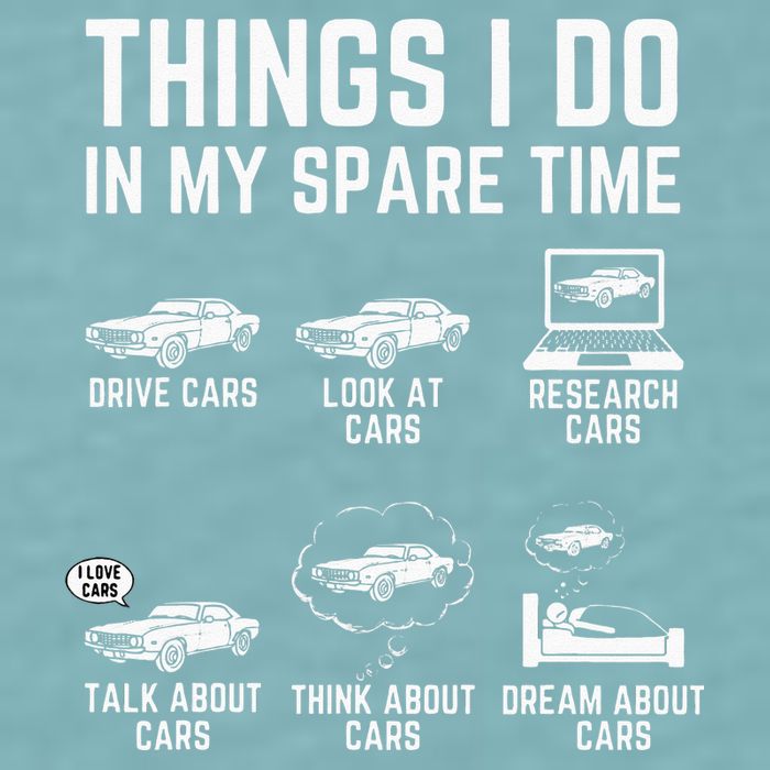 Things I Do In My Spare Time Funny Car Guy Car Enthusiast Sueded Cloud Jersey T-Shirt