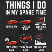 Things I Do In My Spare Time Funny Car Enthusiast Car Lover Cool Comfort Performance Bucket Hat