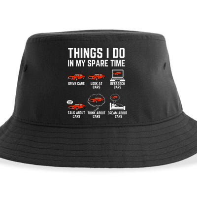 Things I Do In My Spare Time Funny Car Enthusiast Car Lover Sustainable Bucket Hat