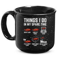 Things I Do In My Spare Time Funny Car Enthusiast Car Lover 15oz Campfire Ceramic Mug