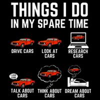 Things I Do In My Spare Time Funny Car Enthusiast Car Lover 16 in Basic Backpack