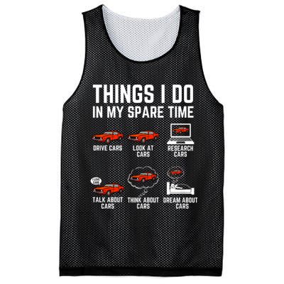 Things I Do In My Spare Time Funny Car Enthusiast Car Lover Mesh Reversible Basketball Jersey Tank