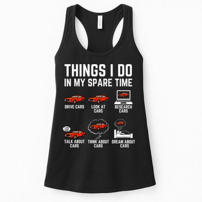 Things I Do In My Spare Time Funny Car Enthusiast Car Lover Womens Tank Top