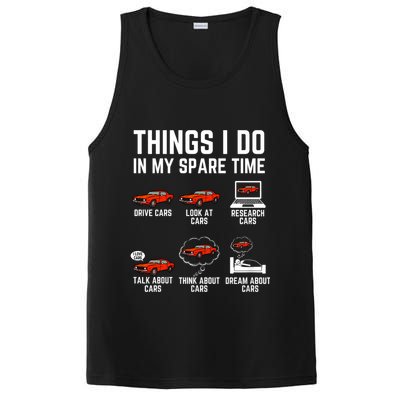 Things I Do In My Spare Time Funny Car Enthusiast Car Lover PosiCharge Competitor Tank