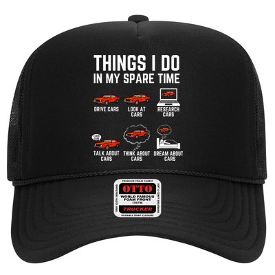 Things I Do In My Spare Time Funny Car Enthusiast Car Lover Trucker Hat