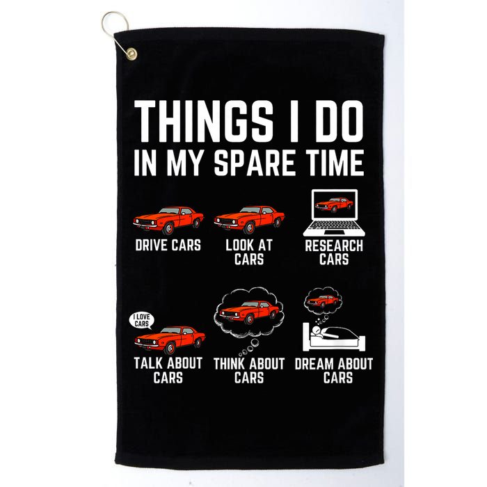 Things I Do In My Spare Time Funny Car Enthusiast Car Lover Golf Towel