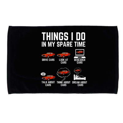 Things I Do In My Spare Time Funny Car Enthusiast Car Lover Microfiber Hand Towel