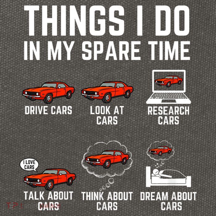 Things I Do In My Spare Time Funny Car Enthusiast Car Lover Cotton Canvas Backpack