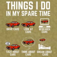 Things I Do In My Spare Time Funny Car Enthusiast Car Lover Garment-Dyed Women's Muscle Tee